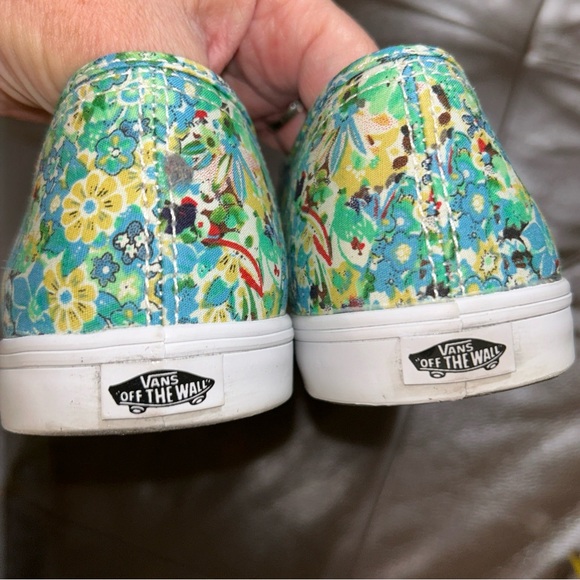New Vans Authentic Ditsy Floral Blue green lace up Sneakers women’s 8.5 men’s 7 - Picture 5 of 8